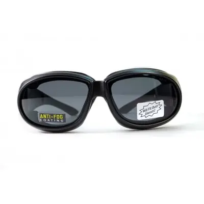 Окуляри захисні з ущільнювачем Global Vision Outfitter (gray) Anti-Fog, чорні, Чорний