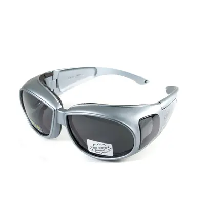 Окуляри захисні з ущільнювачем Global Vision Outfitter Metallic (gray) Anti-Fog, чорні в сірій оправі, Сірий