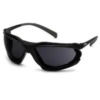 Очки защитные с уплотнителем Pyramex Proximity (dark gray) Anti-Fog, чёрные кат.4, Черный