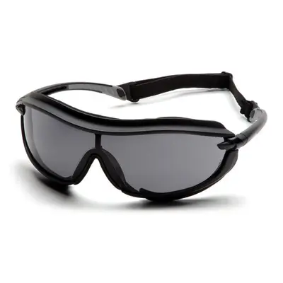 Окуляри захисні з ущільнювачем Pyramex XS3 Plus (gray) Anti-Fog, чорні, Чорний
