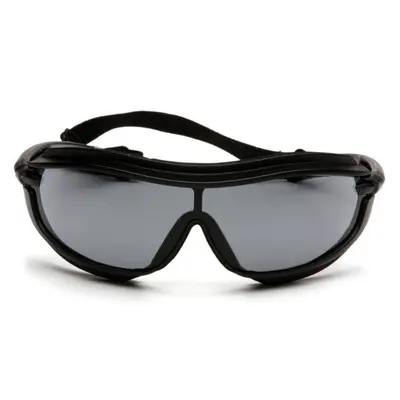 Окуляри захисні з ущільнювачем Pyramex XS3 Plus (gray) Anti-Fog, чорні, Чорний