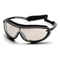 Окуляри захисні з ущільнювачем Pyramex XS3 Plus (indoor/outdoor mirror) Anti-Fog, дзеркальні напівтемні, Чорний