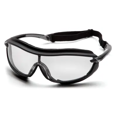 Окуляри захисні з ущільнювачем Pyramex XS3 Plus (clear) Anti-Fog, прозорі, Чорний