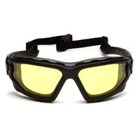 Окуляри захисні з ущільнювачем Pyramex i-Force Slim (amber) Anti-Fog, жовті, Чорний