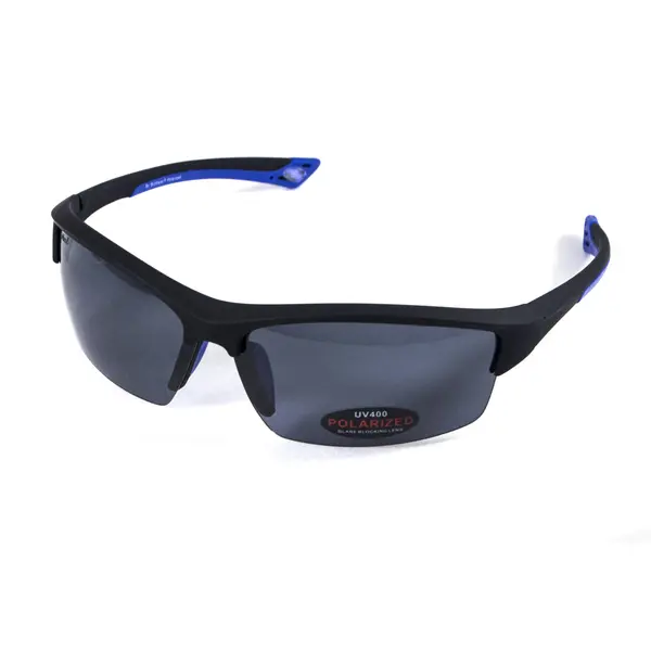 Окуляри поляризаційні BluWater Daytona-1 Polarized (gray), сірі гідрофобні лінзи (Repelon™), Синій