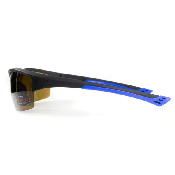 Окуляри поляризаційні BluWater Daytona-1 Polarized (brown), гідрофобні коричневі лінзи (Repelon™), Синій