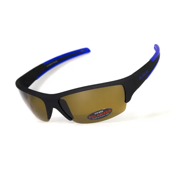 Окуляри поляризаційні BluWater Daytona-2 Polarized (brown), гідрофобні коричневі лінзи (Repelon™), Синій