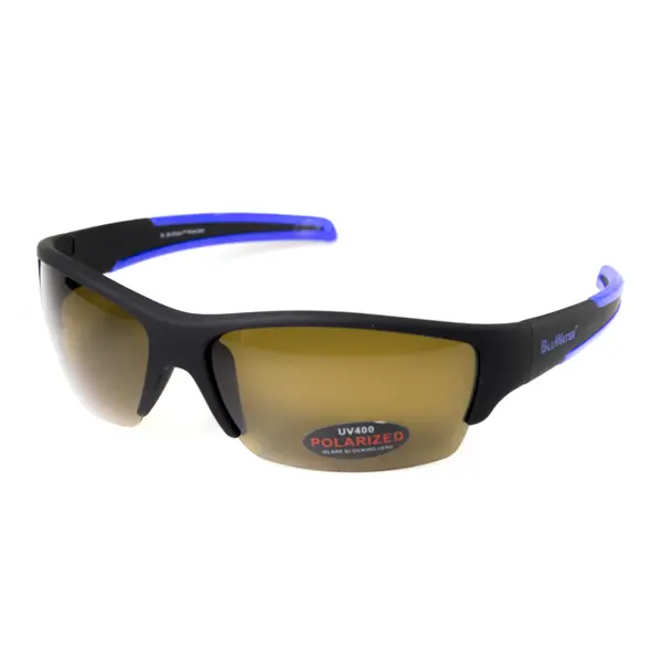 Окуляри поляризаційні BluWater Daytona-2 Polarized (brown), гідрофобні коричневі лінзи (Repelon™), Синій