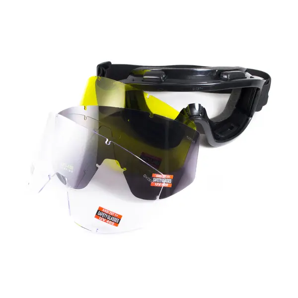 Захисні окуляри Global Vision Wind-Shield 3 lens KIT Anti-Fog, три змінних лінзи, Чорний