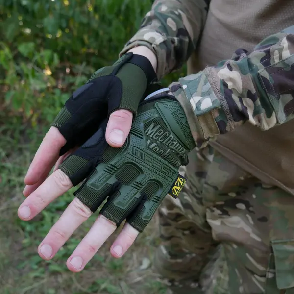 Рукавиці тактичні безпалі Mechanix MXK-2 Олива M