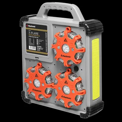 Комплект фонарей профессиональных Mactronic X-Flare (30 Lm) Red/Blue/Amber Recharg 12/220V (PSD0112)