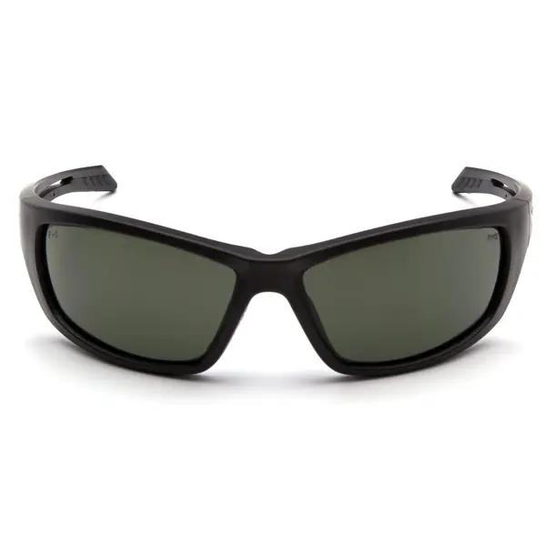 Защитные очки Venture Gear Tactical Howitzer Black (forest gray) Anti-Fog, чёрно-зелёные в чёрной оправе
