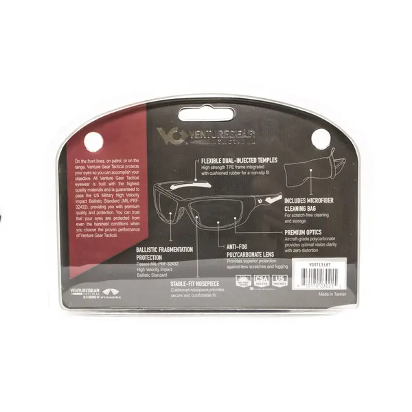 Защитные очки Venture Gear Tactical Howitzer Black (forest gray) Anti-Fog, чёрно-зелёные в чёрной оправе