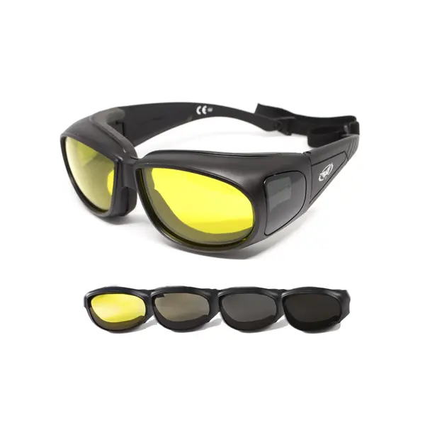 Окуляри Global Vision Outfitter Photochromic (yellow) Anti-Fog, фотохромні жовті, Чорний