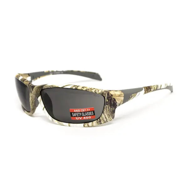 Окуляри захисні Global Vision Hercules-5 White Camo (gray), сірі в камуфльованій оправі, Камуфляж
