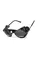 Окуляри захисні Global Vision Aviator-5 GunMetal (gray), сірі в темній оправі зі з'ємним ущільнювачем із синтетичної "шкіри", Чорний