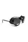 Окуляри захисні Global Vision Aviator-5 GunMetal (gray), сірі в темній оправі зі з'ємним ущільнювачем із синтетичної "шкіри", Чорний