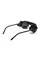 Окуляри захисні Global Vision Aviator-5 GunMetal (gray), сірі в темній оправі зі з'ємним ущільнювачем із синтетичної "шкіри", Чорний