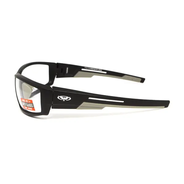 Окуляри захисні Global Vision Sly (clear), прозорі, Чорний