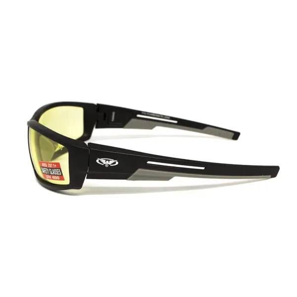 Окуляри захисні Global Vision Sly (yellow), жовті, Чорний