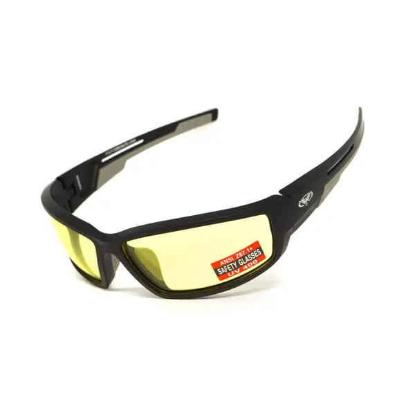 Окуляри захисні Global Vision Sly (yellow), жовті, Чорний