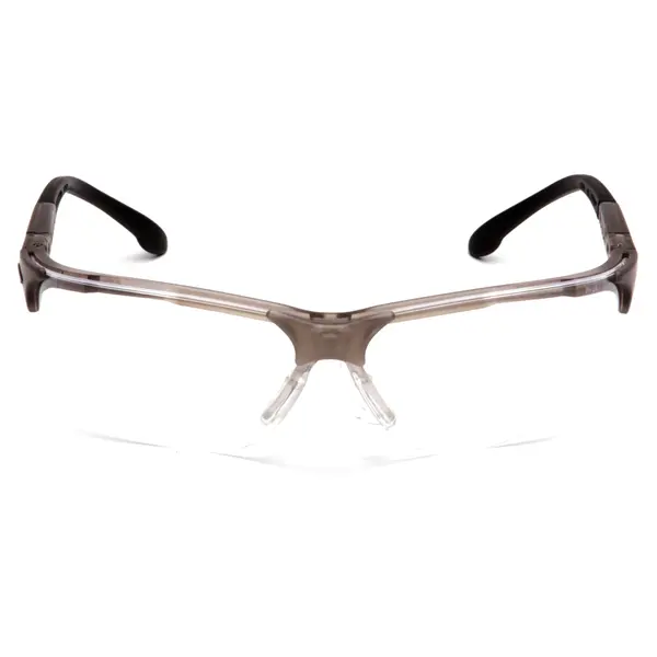 Очки защитные открытые Pyramex Rendezvous Crystal Gray (clear) Anti-Fog, прозрачные в серой полупрозрачной оправе, Прозрачный