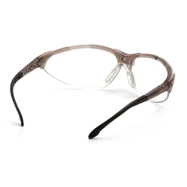 Очки защитные открытые Pyramex Rendezvous Crystal Gray (clear) Anti-Fog, прозрачные в серой полупрозрачной оправе, Прозрачный