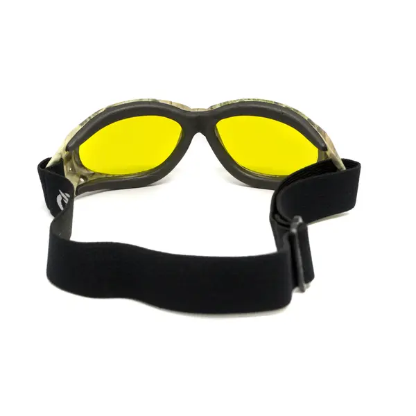 Очки защитные с уплотнителем Global Vision Eliminator Camo Forest (yellow), желтые в камуфлированной оправе, Камуфляж