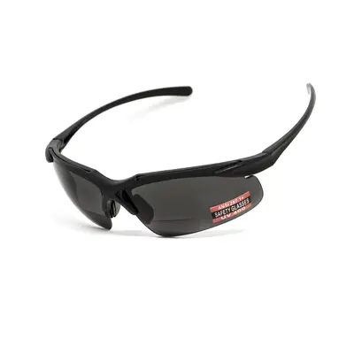 Окуляри біфокальні (захисні) Global Vision Apex Bifocal +2.0 (gray) сірі, Чорний