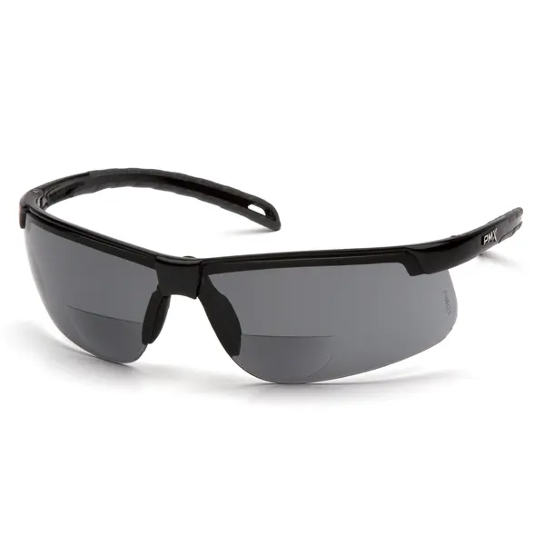 Окуляри Pyramex Ever-Lite Bifocal (gray +2.0) Super Anti-Fog H2MAX, біфокальні сірі з діоптріями, Чорний