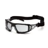 Очки защитные с уплотнителем Pyramex Fyxate (light gray) H2MAX Anti-Fog, светло-серые полутёмные, Черный