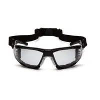 Очки защитные с уплотнителем Pyramex Fyxate (light gray) H2MAX Anti-Fog, светло-серые полутёмные, Черный