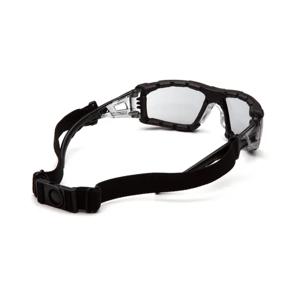 Очки защитные с уплотнителем Pyramex Fyxate (light gray) H2MAX Anti-Fog, светло-серые полутёмные, Черный