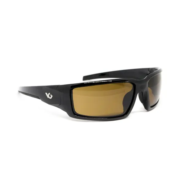 Окуляри захисні Venture Gear Pagosa (bronze) Anti-Fog, коричневі в чорній оправі, Чорний