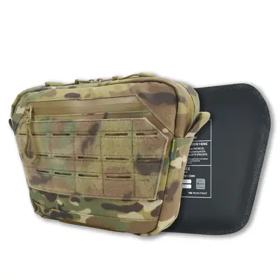 Сумка-напашник XL Kiborg з балістичним пакетом 1 клас захисту Militex GU Сordura Multicam