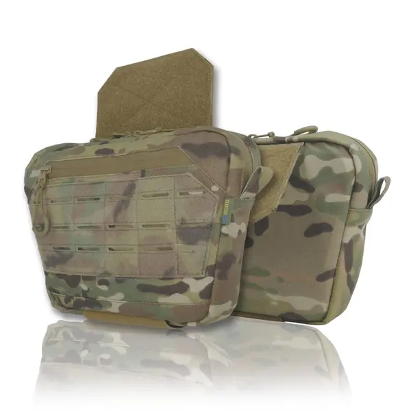 Сумка-напашник XL Kiborg з балістичним пакетом 1 клас захисту Militex GU Сordura Multicam