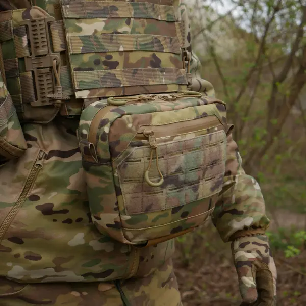 Сумка-напашник XL Kiborg з балістичним пакетом 1 клас захисту Militex GU Сordura Multicam