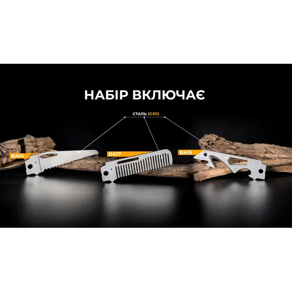 Набір змінних клинків Roxon (BA12; BA13; BA16) 3in1 для S501U, S502U, S802