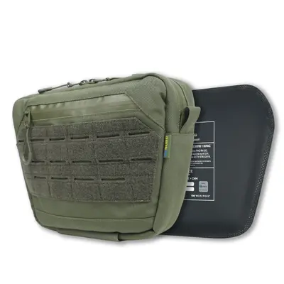 Сумка-напашник XL Kiborg з балістичним пакетом 1 клас захисту Militex GU Сordura Khaki