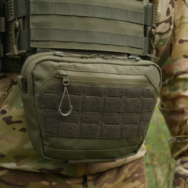 Сумка-напашник XL Kiborg з балістичним пакетом 1 клас захисту Militex GU Сordura Khaki