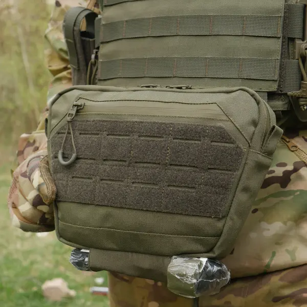 Сумка-напашник XL Kiborg з балістичним пакетом 1 клас захисту Militex GU Сordura Khaki