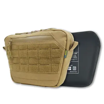 Сумка-напашник XL Kiborg з балістичним пакетом 1 клас захисту Militex GU Сordura Coyote