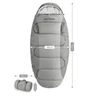 Спальний мішок овальний Naturehike PS200 NH20MSD03, сірий