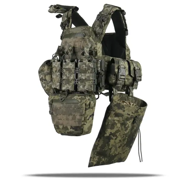 Плитоноска Kiborg GU gen.2 + 8 підсумків піксель