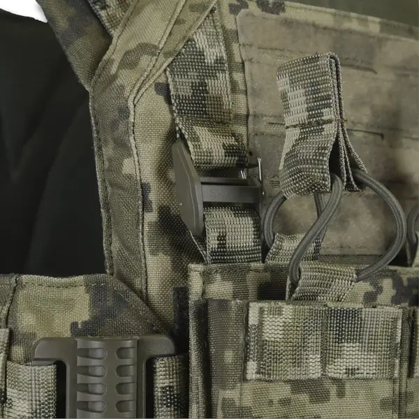 Плитоноска Kiborg GU gen.2 + з'ємна панель з 3-ма підсумками під 1 магазин піксель