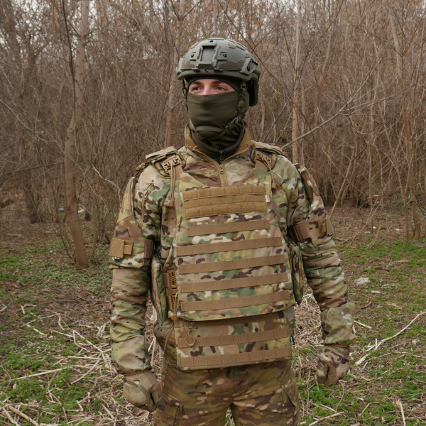 Бронекомплект Kiborg з балістичним захистом 1 клас захисту Militex Multicam