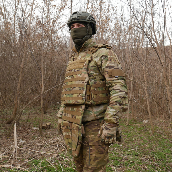 Бронекомплект Kiborg з балістичним захистом 1 клас захисту Militex Multicam