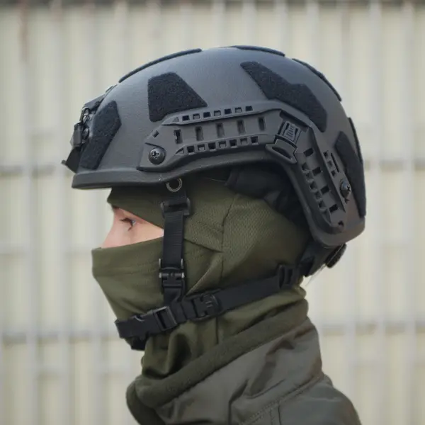 Балістичний шолом покращений FAST PE GEN III AGGRESSIVE Black M, L