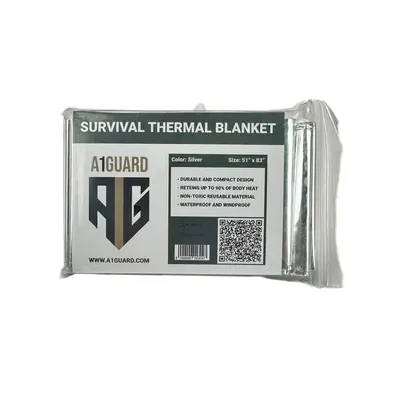 Термоковдра A1G Survival Blanket - Silver