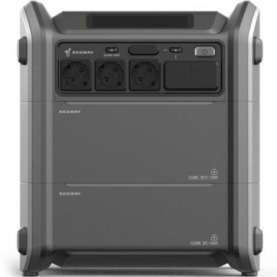 Портативна електростанція Segway CUBE 2000 (2584 Вт, R-Drive 4400 Вт, 2048 Вт·год, IPX3, BT, розширення ємності, швидка зарядка)